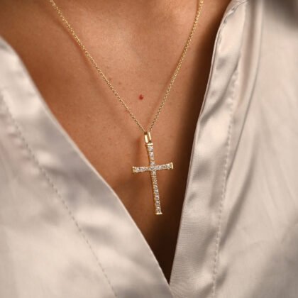 Moissanite Cross Pendant